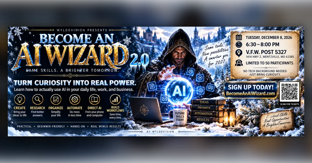 Become an AI Wizard 2.0 event banner