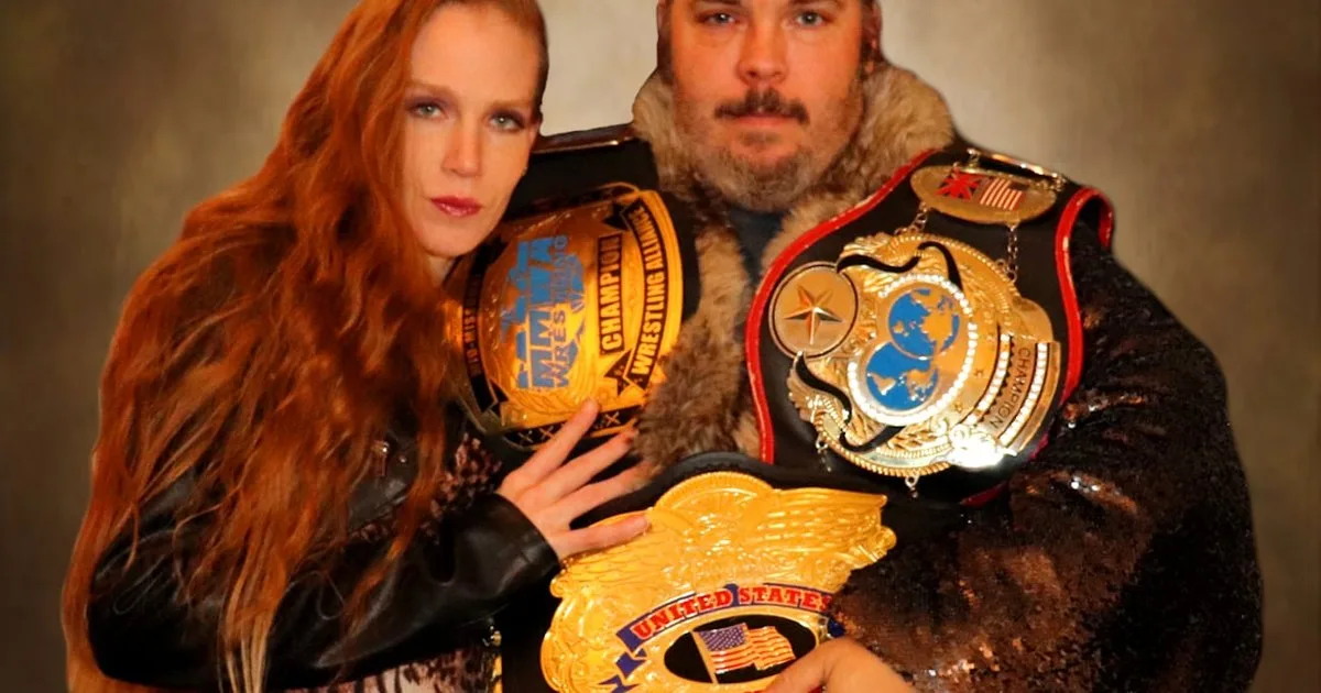 Curtis Wylde, The Lion of the Lou, with championship belts